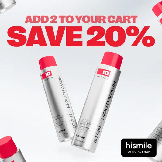 ✨Hismile iD Stain Whitening Mouthwash for White Teeth, Freshens Breath with Essential Oils 237ml