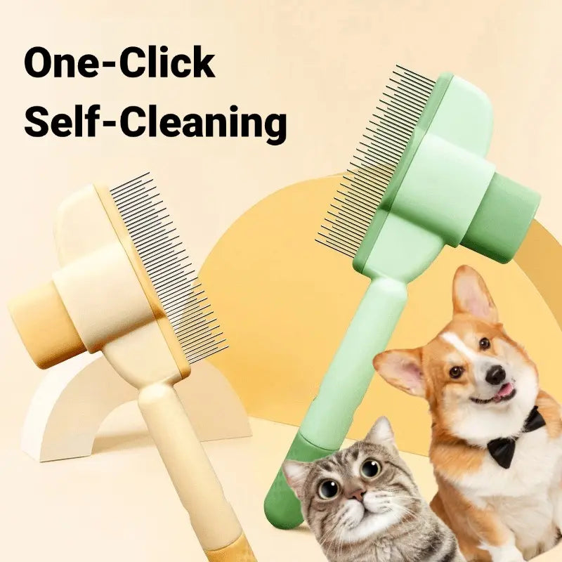 🔥 BUY 1 GET 1 FREE ⏰ Limited Time Only 🐾 Self-Cleaning Pet Comb for Dogs & Cats | Effortless Grooming, Detangling & Flea Prevention ✨ One-Touch Hair Release Button
