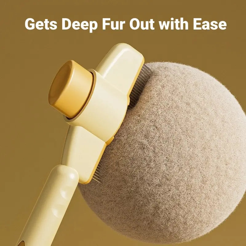 🔥 BUY 1 GET 1 FREE ⏰ Limited Time Only 🐾 Self-Cleaning Pet Comb for Dogs & Cats | Effortless Grooming, Detangling & Flea Prevention ✨ One-Touch Hair Release Button