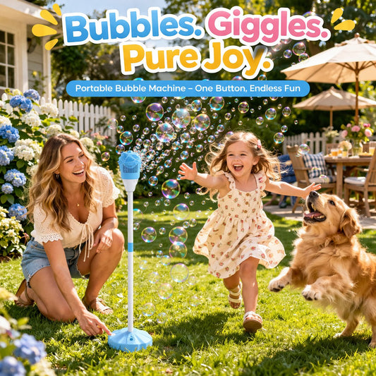 ✨Stop screen time, start bubble fun! 🌈 Meet our official, child-safe & non-toxic bubble machine. No mess with leak-proof technology. Shop Today & Save! ☃