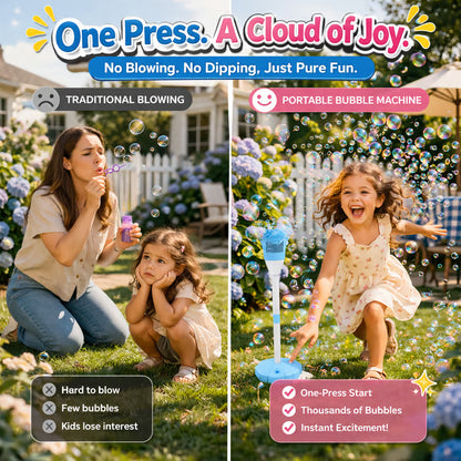 ✨Stop screen time, start bubble fun! 🌈 Meet our official, child-safe & non-toxic bubble machine. No mess with leak-proof technology. Shop Today & Save! ☃